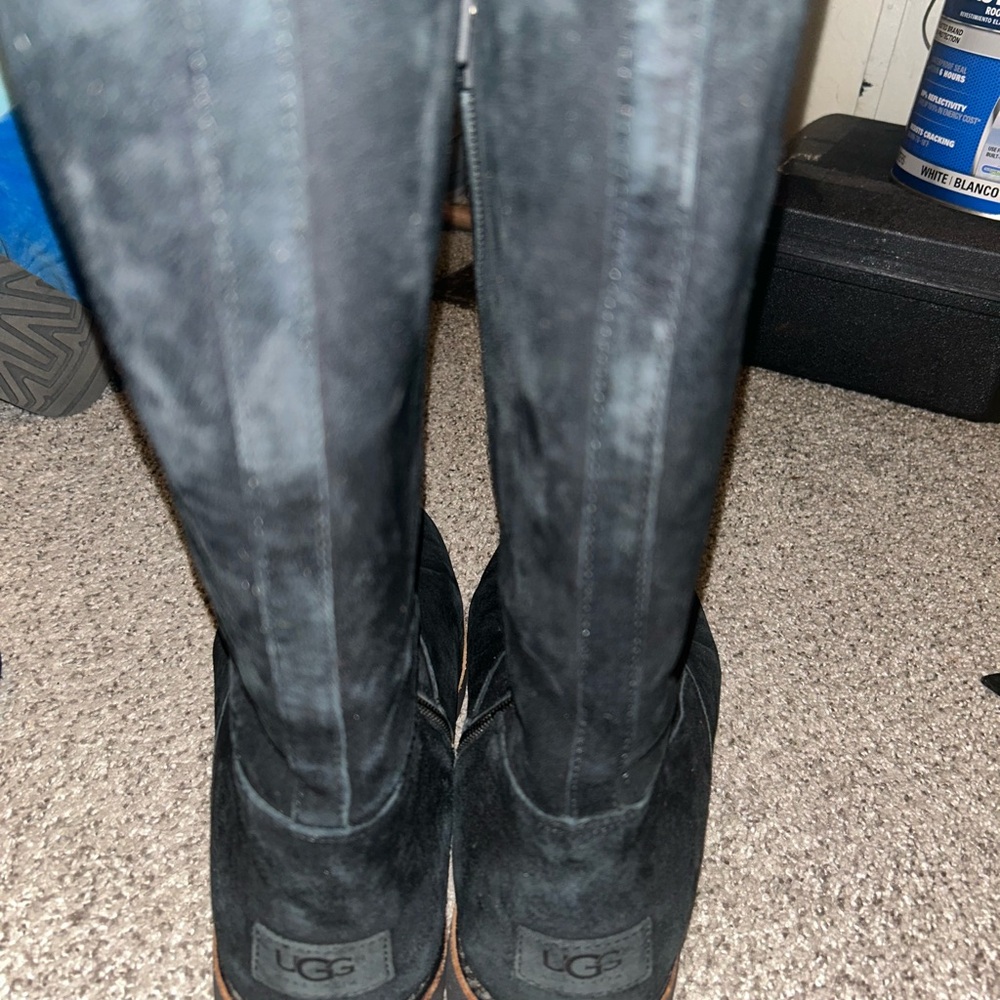UGG Women's Tall Black Suede Boots